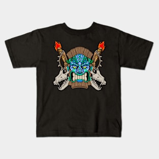 Tiki Mask 9.5 Kids T-Shirt